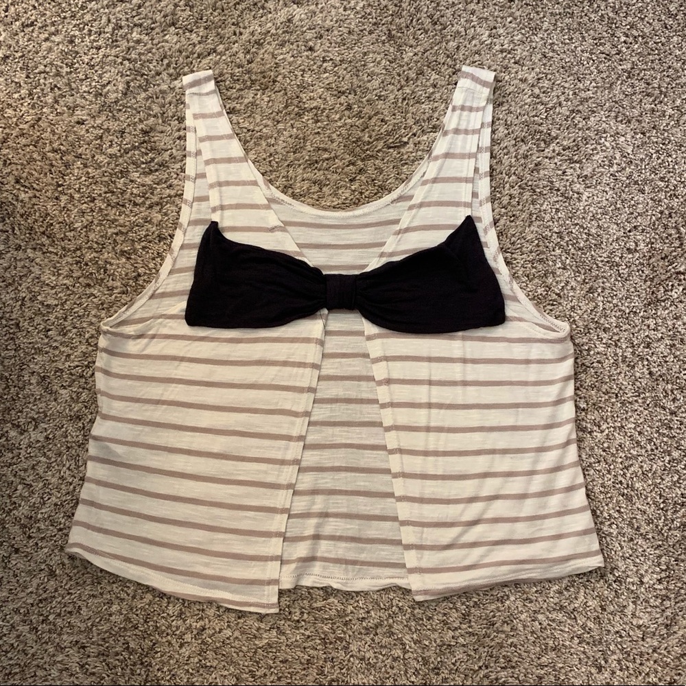 Charlotte Russe bow back tank top